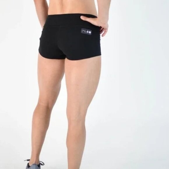 FLEO Black Gradient Shorts Booty Workout CrossFit - Picture 1 of 5